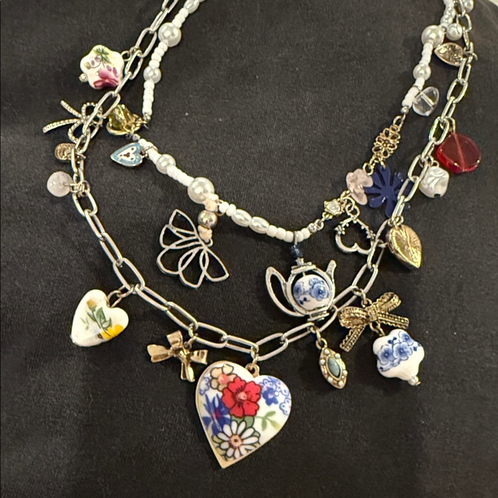 SOLD!! SOLD!!!    FREE PEOPLE MAXAMILLION CHARM NECKLACE “Coquette Candy” NWT - Picture 7 of 7